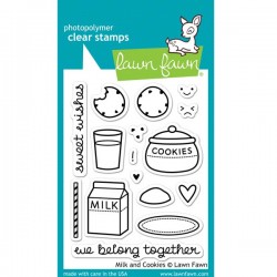 Lawn Fawn Milk and Cookies Stamp Set