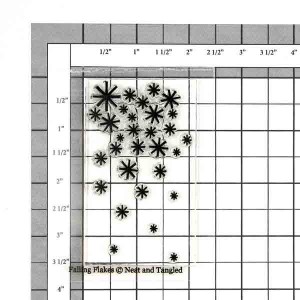 Neat & Tangled Falling Flakes Stamp class=
