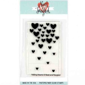 Neat & Tangled Falling Hearts Stamp