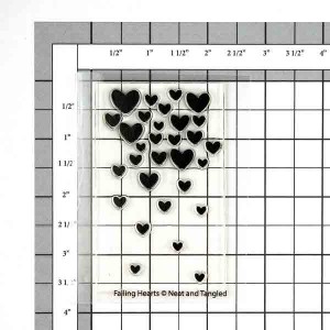 Neat & Tangled Falling Hearts Stamp class=
