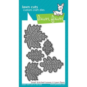Lawn Fawn Small Stitched Leaves Lawn Cuts