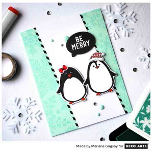 Hero Arts Winter Penguin Stamp & Die Set class=