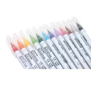 Zig Clean Color Real Brush Marker, 12 color set class=