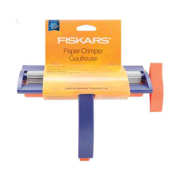 FISKARS PAPER CRIMPER TOOL EXTRA WIDE ROLLERS FITS PAPEr UP TO 6 1/2 WIDE  USED