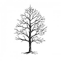 Winter Tree Wood Stamp