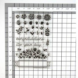 Lawn Fawn Penelope's Blossoms Stamp Set class=