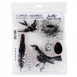 Stampers Anonymous Tim Holtz Bird Feather Stamp Set