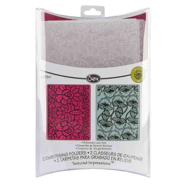 Sizzix Textured Impressions Embossing Folders – Bohemian Lace – The Foiled  Fox