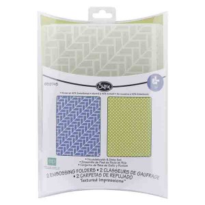 Sizzix Textured Impressions Embossing Folders - Houndstooth & Dots