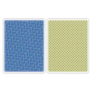 Sizzix Textured Impressions Embossing Folders - Houndstooth & Dots class=