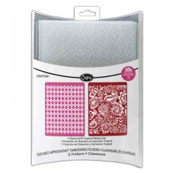 Sizzix Textured Impressions Embossing Folders - Diamond & Tropical Paisley