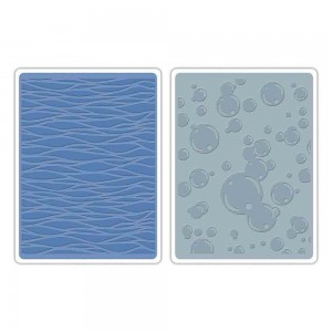 Sizzix - Tim Holtz Embossing Folders - Waves & Bubbles class=