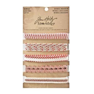 Tim Holtz Idea-Ology Naturals Trimmings – Red and Cream