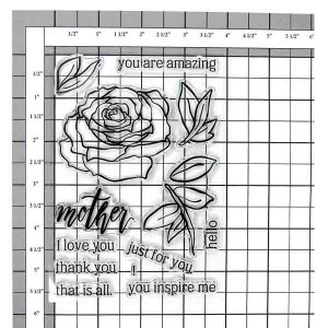 Altenew Penned Rose Stamp Set class=