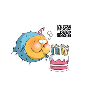 Art Impression Deep Breath Birthday Stamp Set