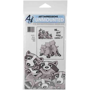 Art Impressions Any Cake Front-N-Backs Cling Rubber Stamp class=