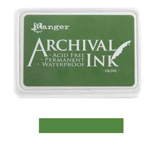 Ranger Aip-31482 Archival Olive Inkpad 