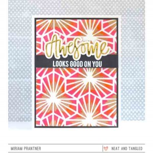 Neat & Tangled Geometric Blooms Stencil class=