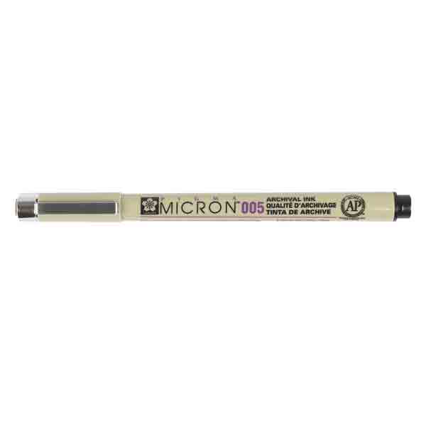Pigma Micron Pens 005 .2mm 6 Pkg Black