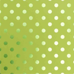 Bazzill Polka Dot Foil Cardstock - Easter Grass