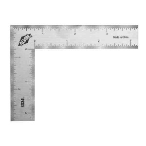 Alvin® 3" x 4" L-Square Stainless Steel Ruler class=