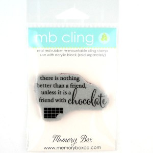 Memory Box Chocolate Cling Stamp class=