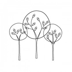 Memory Box Central Park Trees Cling Stamp