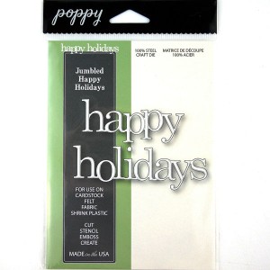 Poppystamps Jumbled Happy Holidays Craft Die class=