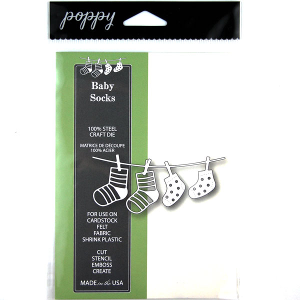 Poppystamps Baby Socks Craft Die – The Foiled Fox