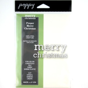 Poppystamps Proper Merry Christmas Craft Die class=