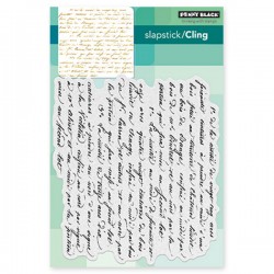 Penny Black Script Background Cling Stamp