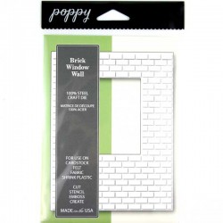 Poppystamps Brick Window Wall Craft Die