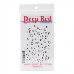Deep Red Water Droplets Cling Stamp