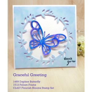 PoppyStamps Folium Frame Craft Die class=
