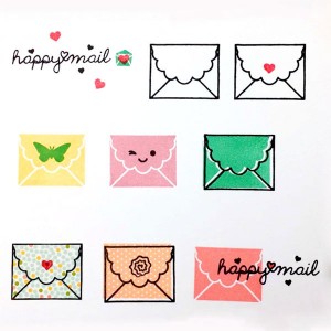 Waffle Flower Happy Mail Stamp Set class=