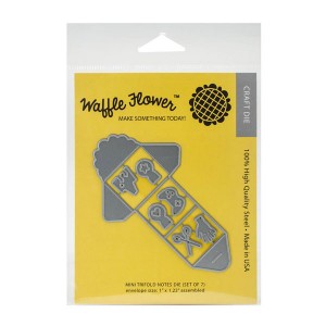 Waffle Flower Mini Trifold Notes Die Set