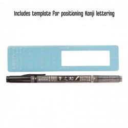 Tombow Fudenosuke Brush Pen – Twin Tip, Black/Grey