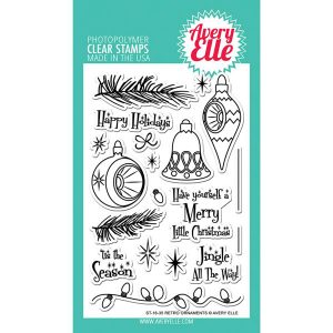 Avery Elle Retro Ornaments Stamp Set