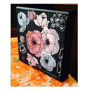 Stencil Girl Woodcut Roses Stencil - 6" x 6" class=