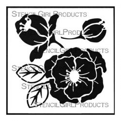Stencil Girl Woodcut Roses Stencil - 6" x 6"