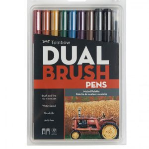 Tombow Dual Brush Pen Set - Muted