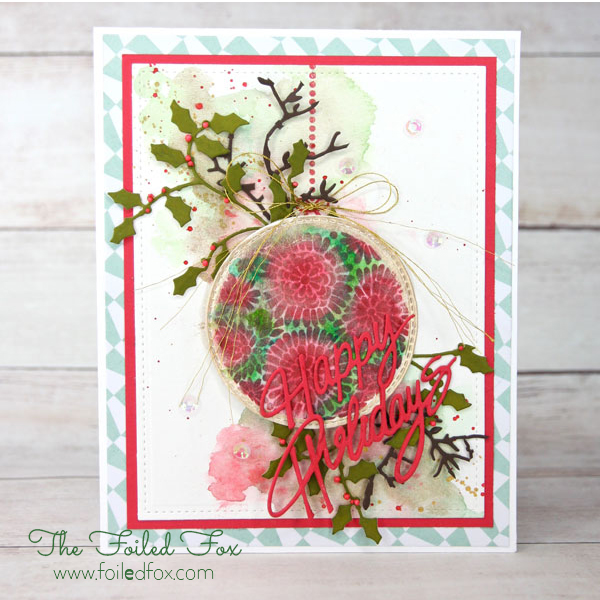Poinsettia Blossom Ornament Card