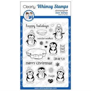 Whimsy Stamps Penguins Winter Adventure Stamp Set