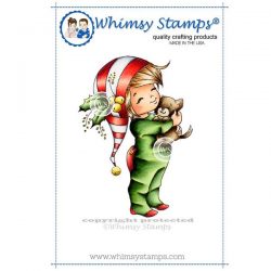 Whimsy Stamps Little Jack and Bobbin Christmas Stamp