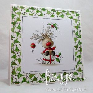 Whimsy Stamps Rudolph Stamp class=