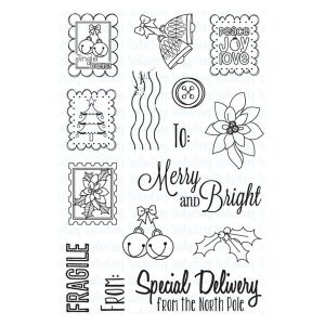 Your Next Stamp Holiday Postage Stamp Set <span style="color:red;">some yellowing</span> class=