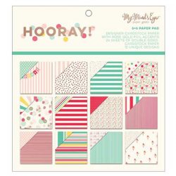 My Mind's Eye Hooray with Rose Gold Foil Paper Pad - 6" x6"