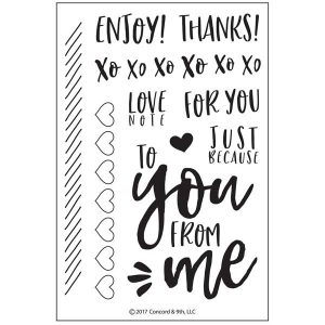Concord & 9th Love Notes Stamp Set