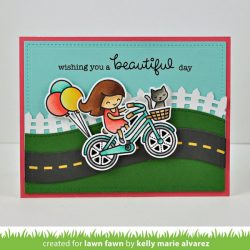 <span style="color:red;">PREORDER</span> Lawn Fawn Bicycle Built for You Stamp Set