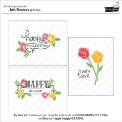 <span style="color:red;">PREORDER</span> Lawn Fawn Fab Flowers Stamp Set